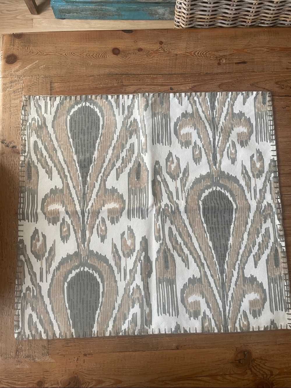 John Robshaw Ikat Print Euro Pillow cover. Never been used